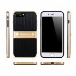 Wholesale iPhone 7 Plus Slim Fit Kickstand Hybrid Case (Black)